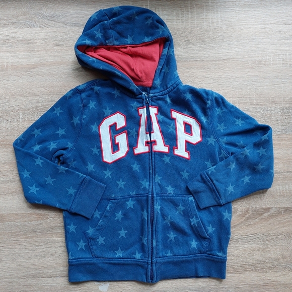 Gap vguc red&blue star sweatshirt size 8 - Picture 11 of 14